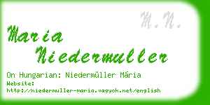 maria niedermuller business card